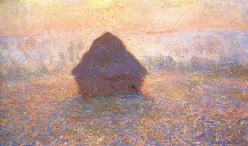 Claude Monet Grainstack,Sun in the Mist Spain oil painting art
